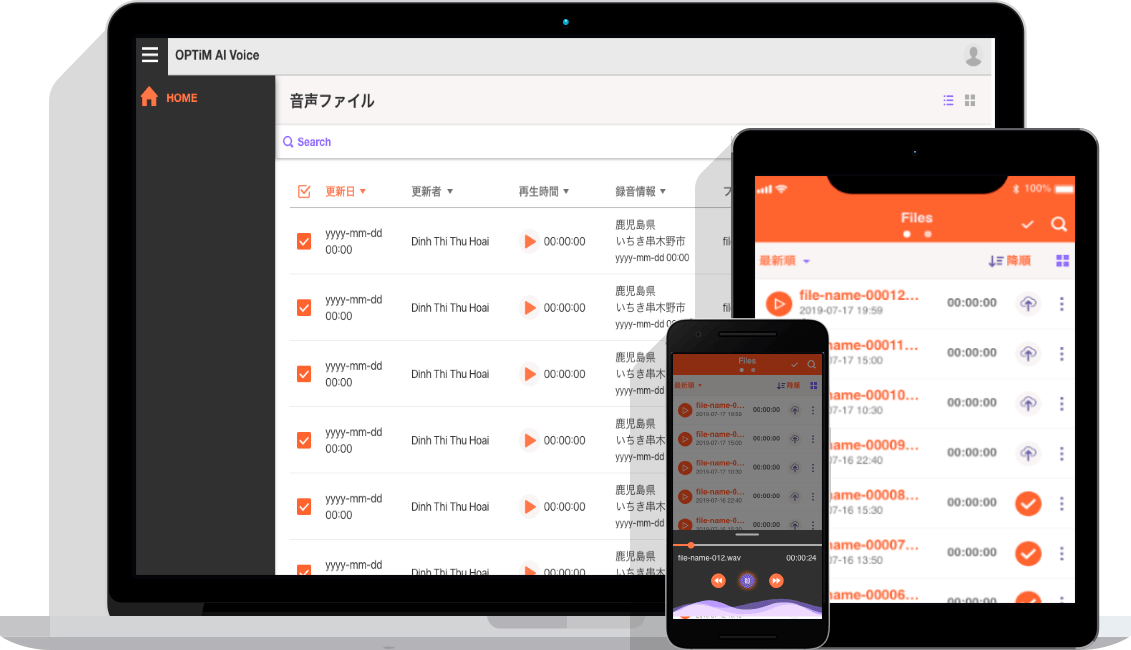 スマホやタブレットに対応